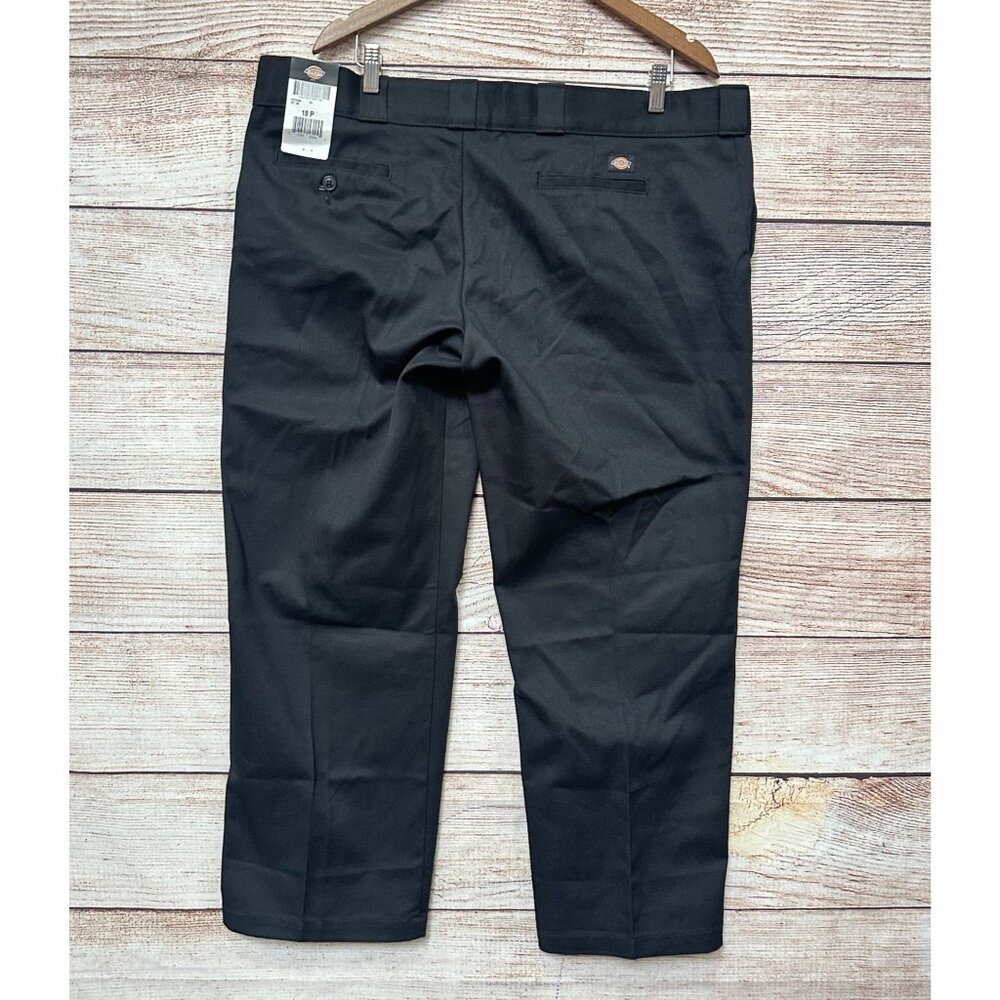 Dickies Women's 774 Work Uniform Pants Black 18P Low Rise Straight Leg - Picture 2 of 11